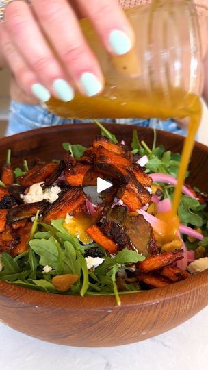 16K views · 299 reactions | SMASHED CARROT SALAD💥 Crispy edges, ultra-caramelized and tossed in a Moroccan dressing! 
Comment “CARROT” for the dressing recipe!

YOU’LL NEED
-3 to 4 large carrots
-3 big handfuls arugula
-5 dates, pitted and thinly sliced
-Thinly sliced red onions (I used pickled)
-Roasted pistachios
-Feta
-Moroccan Carrot Dressing

1️⃣Cut the carrots into 1-inch pieces. Add to a pot of cold water with a big pinch of salt. Boil until fork tender, 12 to 15 min. Drain. Brush a baking sheet with olive oil, place the carrots on the sheet, then use a mason jar or sturdy glass to smash. Drizzle with oil and season with salt and pepper. Bake at 400°F until dark and crispy, about 20 minutes.

2️⃣Mix up the dressing (lemon juice, oil, Dijon, maple syrup, chili powder, cinnamon, salt Smashed Carrot Salad, Tiktok Carrot Salad, Carrot Hormone Salad, Carrot Salad For Hormones, Carrot Rasin Salad, Raw Carrot Salad For Hormones, Carrot Dressing, Moroccan Carrots, Mediterranean Diet Meal Plan