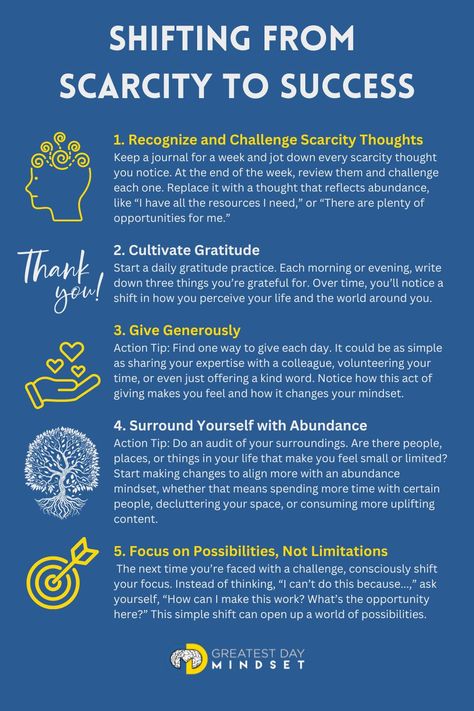 abundance mindset, scarcity mindset, success tips, personal growth, mindset shift, gratitude practice, positive thinking, growth mindset, self-improvement, abundance mentality, success habits, life transformation, mindset change, personal development, mental wellness. Abundant Mindset, Scarcity Mindset, Business Books Worth Reading, Self Help Skills, Healing Journaling, Mindset Shift, Keeping A Journal, Notes To Self, New Year New You