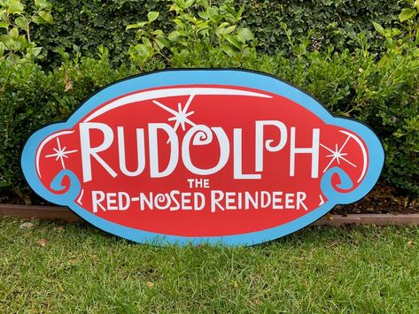 Rudolph the Red Nosed Reindeer Christmas Yard Art - Etsy Canada Rudolph The Red Nosed Reindeer Crafts, Rudolph Outdoor Display, Rudolph Outdoor Decorations, Rudolph Office Christmas Decorations, Rudolph The Red Nosed Reindeer Christmas Tree, Rudolph The Red Nosed Reindeer, Rudolph The Red Nose Reindeer Decorations, Rudolph The Red Nosed Reindeer Yard Art, Rudolph The Red Nosed Reindeer Decor