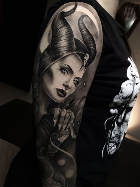 Malificent Tattoo Design, Dark Disney Tattoos, Succubus Tattoos, Best Feminine Tattoos, Maleficent Tattoo, Dark Disney Tattoo, Tattoo Prices, Body Suit Tattoo, Pretty Tattoos For Women