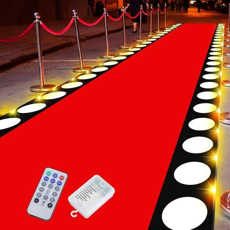 Amazon.com: Tinideya 2 x 30ft Movie Night Red Carpet with Light Red Movie Theme Party Film Design Movie Night Red Carpet Aisle with LED Red Runner for Movie Night Birthday Party Supplies Movie Theme Party Decor : Home & Kitchen Red Carpet Ideas Decor, Hollywood Dance Decorations, Red Carpet Party Centerpieces, Red Carpet Party Ideas Decoration, Red Carpet Party Decorations, Gala Event Decor, Hollywood Red Carpet Theme, Light Arrangements, Red Carpet Theme Party