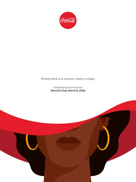 Coca Cola | International Women's Day :: Behance Women's Day Creative Design, International Womens Day Campaign, Women’s Day Design, Woman Day Social Media Design, Women‘s Day, International Women Day Design, International Womans Day Graphic Poster, Emirati Women's Day Design, Women's Day Campaign Ideas