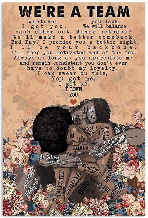 Couples Poster, Black Couple Art, Black Couple, Good Comebacks, Vertical Poster, We Are A Team, Black Love Art, Poster Poster, Black Love