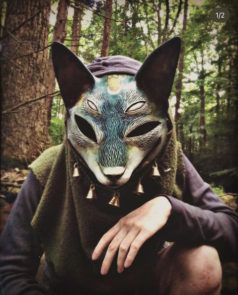 Art Character Design, Wolf Mask, Cool Masks, Animal Masks, Masks Art, Brass Bells, Mask Design, Character Design Inspiration, Art World