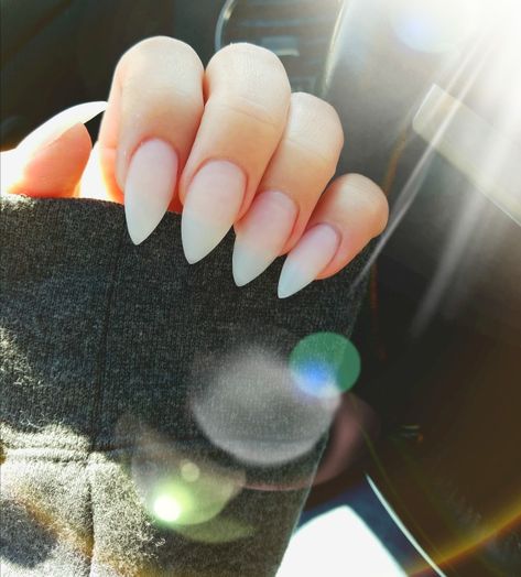 Natural stiletto nail design Pointy Oval Nails, Pointed Almond Acrylic Nails, Short Stilleto Nails Neutral, Stilettos Nails Short, Small Stelito Nails, Medium Stelito Nails, Wedding Nails Pointy, Almondetto Nails Designs, Short Stiletto Nails Summer