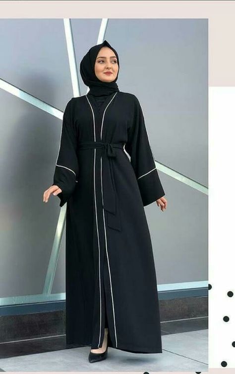 Baibui Style, New Burkha Designs Black, Black Burkha, Burkha Style, Abaya Designs Latest Dubai, Burkha Designs Black, Red Skirt Outfits, Burkha Designs, Diy Fashion No Sew