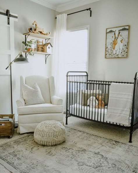 Nursery Floor Lamp, Black Crib, 30 Weeks Pregnant, Nursery Boy, 30 Weeks, Nursery Room Design, Nursery Room Inspiration, Baby Rooms, Baby Room Design