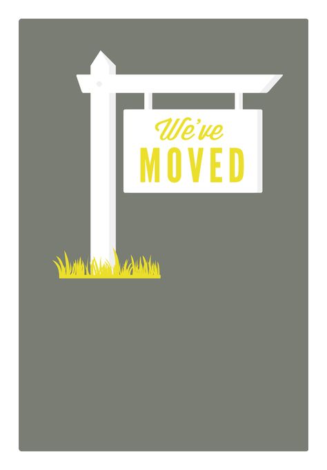 Our New Address - Free Printable Moving Announcement Template | Greetings Island Business Moving Announcement Ideas, Free Printable Business Cards, Moving House Card, Free Invitation Cards, Trading Card Template, New Address Announcement, Change Of Address Cards, Announcement Design, House Cards