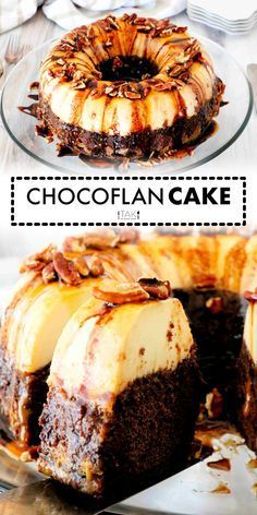 Chocoflan Cake Recipe, Chocoflan Cake, Flavored Cakes, Vanilla Flan, Vegetarian Chocolate Cake, Chocoflan Recipe, Recipe Menu, Chocolate Flan, Awesome Desserts