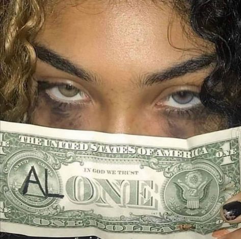 None, alone, money #aesthetic #art #arthoe #arthoeaesthetic #photo #aestheticphoto #photoidea #photoshoot One Dollar, A Man, Hair