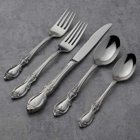 Oneida Flatware, Beautiful Flatware, Serving Fork, Kitchen Dinnerware, Kitchen Shop, Stainless Steel Cutlery, Stainless Steel Flatware, Serving Set, Serving Spoons