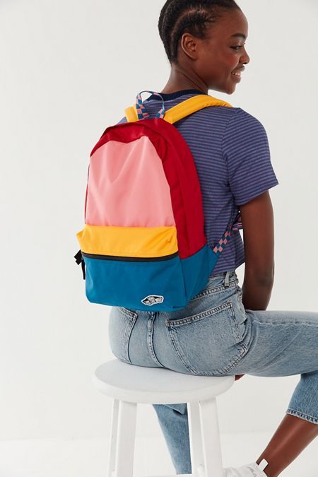 Patchwork Backpack, Vans Backpack, Aesthetic Backpack, Daypack Backpack, Colorful Backpacks, Kids' Bag, Vans Style, College Backpack, Backpack Brands