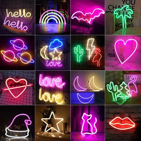 Luces LED de Planeta, señal de luz de neón para decoración de dormitorio, lámpara de noche para pared de habitaciones, arte, Bar, fiesta, alimentación por USB o batería|Luces de noche LED| - AliExpress Under Cabinet Lighting Wireless, Christmas Gift Packaging, Rainbow Unicorn Birthday, Cloud Design, Neon Lamp, Led Light Design, Decorative Lights, Merry Christmas Decoration, Clouds Design