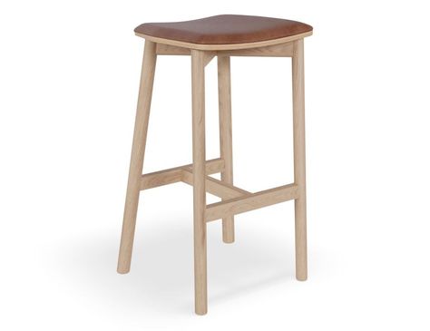 The Andi Stool - Natural - Backless with Pad is a stylish and versatile seating option that is perfect for use in hotels, offices, and other commercial spaces. The stool's frame is made of natural American ash, which provides both sturdiness and durability, making it a long-lasting and reliable seating option for any commercial environment. With a seat height of either 66cm or 75cm, this backless stool is suitable for use at bars, counters, or workstations, and its overall size of 42cm W x 66cm Timber Bar Stools, Oval Glass Coffee Table, Relax House, Elm Coffee Table, Interior Design News, Backless Stools, Small Bedside Table, Wooden Bar Stools, Bedside Table Storage