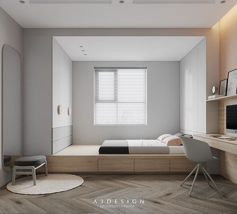 Tatami Bedroom Design, Muji Bedroom, Small Bedroom Interior, Platform Bedroom, Small Room Design Bedroom, French Rustic, 아파트 인테리어, Small Room Design, Minimalist Room