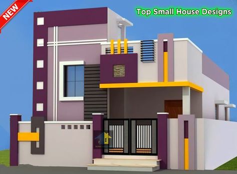 Outer Wall Design House, Exterior House Colors Indian Style, Single Floor House Design, Cheap Flooring, House Balcony, Small House Elevation, Small House Front Design, House Balcony Design, Small House Design Exterior