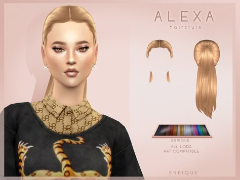 Sims 4 Sleek Ponytail, Sims 4 Cc Slick Back Ponytail, Sims 4 Cc Hair Alpha Updo, Sims 4 Low Ponytail, Sims 4 Cc Slick Back Hair, Sleek Back Hair, Girl Undercut, Slick Ponytail, Cc Shopping