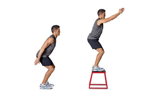 Box Jumps http://www.runnersworld.com/workouts/the-crossfit-workout-runners-should-actually-try/box-jumps Best Crossfit Workouts, Ripped Workout, Hang Clean, Runners Workout, Calf Exercises, Leg Press Machine, Whole Body Workouts, Runner's World, Box Jumps