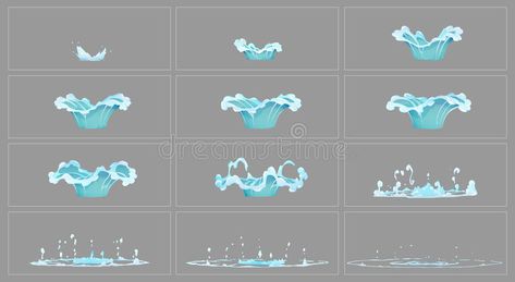 Animation Frames, Fx Animation, Sprite Sheet, Dripping Water, Flash Animation, Game Effect, Pixel Art Tutorial, Frame By Frame Animation, Special Effect