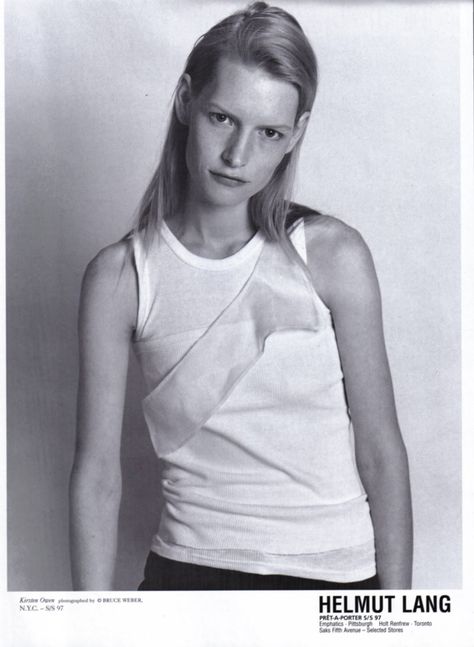 helmet lang - Google Search Helmut Lang Campaign, Helmut Lang 90s, Ying Gao, Helmut Lang Archive, Helmet Lang, Pulled Back Hairstyles, Bruce Weber, Vogue Archive, Fashion Ads