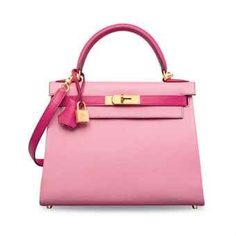 A CUSTOM PINK 5P & ROSE SHOCKING CHÈVRE LEATHER BI-COLOR RETOURNÉ KELLY 28 WITH BRUSHED GOLD HARDWARE Brushed Gold Hardware, Dream Bag, Hermes Kelly Bag, Girly Bags, Kelly Bag, Luxury Purses, Pretty Bags, Hermes Bags, Agent Provocateur