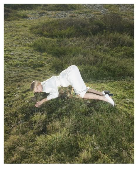 Picket Fence Photoshoot, Model Laying Down Pose, Person In Field, Poses With Two People, Surreal Film, Johnny Dufort, Farm Photoshoot, 2024 Art, The Fashion Spot