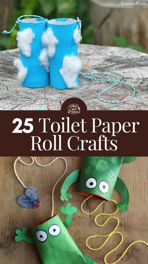 Keep your crafting simple and fun with these toilet paper roll crafts for kids! From games to art projects, all you need is a toilet paper roll! Kids love these crafts, and parents love how simple they are! Rolls Crafts For Kids, Toilet Paper Roll Crafts Kindergarten, Arts And Crafts With Toilet Paper Rolls, Project With Toilet Paper Rolls, Projects With Paper Towel Rolls, Toddler Crafts With Toilet Paper Rolls, Toilet Tube Crafts For Kids, Art Projects Using Toilet Paper Rolls, Summer Toilet Paper Roll Crafts