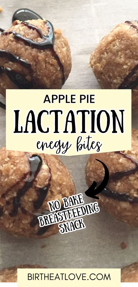 Apple pie lactation energy bites are the best easy breastfeeding snack! These no bake lactation energy bites contain breastfeeding foods to help milk supply. Favorite lactation recipe to boost milk supply! Oatmeal Balls For Breastfeeding, Best Snacks For Labor, Healthy Postpartum Snacks, Breastfeeding Snacks Milk Supply, Breastfeeding Snacks Station, Lactation Boosting Foods, Postpartum Snacks, Snacks For Breastfeeding, Breastfeeding Recipes