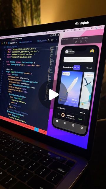 Rifqi Eka Hardianto on Instagram: "[Free Source Code & Figma UI Design]
NFT App UI 🎨 speed code using Flutter 📱🚀

UI design by @dimasomnia 🧑🏻‍🎨
Code by @rifqieh 👨🏻‍💻

Check my bio for free source code 🚀" Flutter App Design, Flutter Programming, Flutter App, Ram Photos, Source Code, App Ui, Ui Design, App Design, Ram