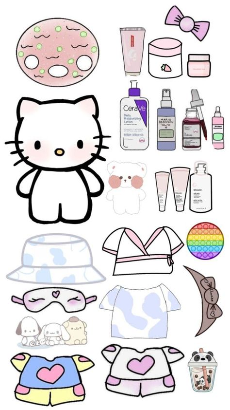 Cute Iphone Wallpaper Tumblr, Paper Doll Printable Templates, Hello Kitty Colouring Pages, Hello Kitty Printables, Hello Kitty Crafts, Paper Dolls Diy, Hello Kitty Clothes, Hello Kitty Coloring, Hello Kit