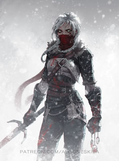 Dark Souls Concept Art Character Design, Female Witcher Oc, Female Geralt, Female Assassin Character Design, Assasin Female, Female Assassin Art, Blood Hunter, Witcher Art, Female Character Concept