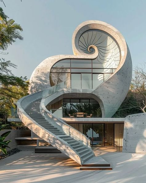 Strange Architecture Design, Sculptural Architecture Design, New Building Design, Interesting Architecture Building, Lighting In Architecture, Deconstructionism Architecture, Post Modernism Architecture, Nature Inspired Buildings, Buildings Inspired By Nature