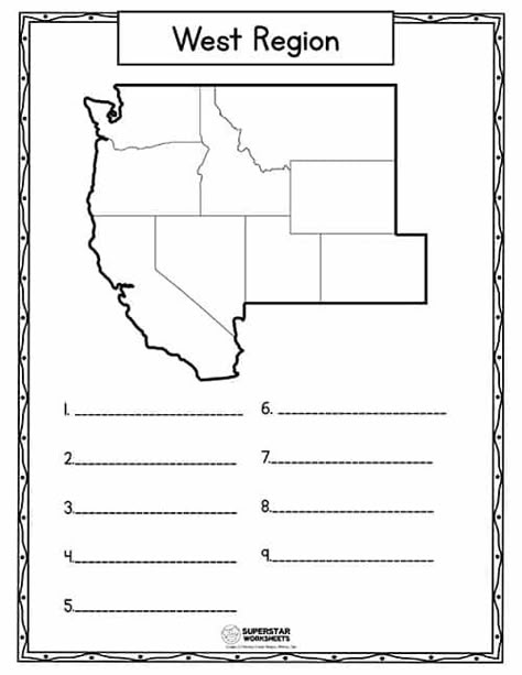 Us Map With States And Capitals, State Printables Free, Usa Map Worksheet, West Region States And Capitals, Teaching States And Capitals Kids, 50 States Worksheets Free Printables, State Worksheets Free Printable, Us Regions Map Free Printable, States And Capitals Printables Free