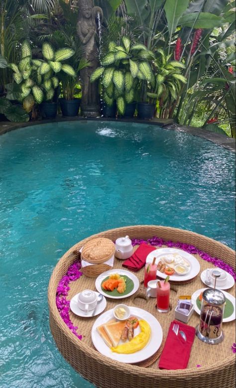 Breakfast In Bali, Bts Imagine, Bali, Pool, Table Decorations, Bts, Outdoor Decor, Furniture, Quick Saves