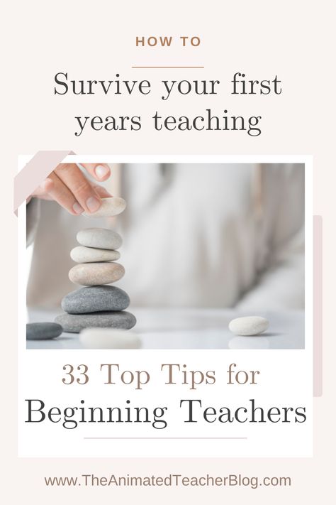 Are you feeling overwhelmed? You're not sure if you still want to be a teacher? You don't know if you will survive your first year teaching? This is the blog post for you. These top tips for beginning teachers will help you not only survive, but thrive in your first years as a teacher. How To Be A Good Teacher Tips, How To Be A Great Teacher, First Year Teacher, Classroom Management Plan, Teaching 5th Grade, First Year Teaching, Teacher Support, Secondary Teacher, Ela Teacher