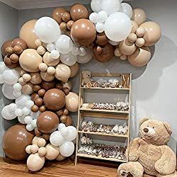 Bear Baby Shower Theme, Baby Shower Theme Decorations, Balloon Kit, Garland Arch, Teddy Bear Baby Shower, Kids Party Decorations, Arch Kit, White Balloons, Baby Bear Baby Shower