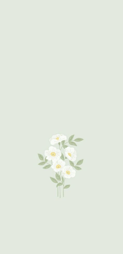 Simple Flower Background Wallpapers, Simple Wallpaper Backgrounds, Simple Cute Wallpapers, Simple Flower Wallpaper, Green Flower Wallpaper, Preppy Backgrounds, Image Girly, Minimalist Wallpaper Phone, Simplistic Wallpaper