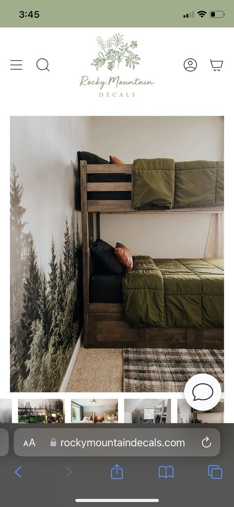 Kids Hunting Bedroom, Boys Hunting Bedroom Ideas, Hunting Bedroom Ideas, Boys Hunting Bedroom, Boys Hunting Room, Hunting Bedroom, Kids Hunting, Mountain Decal, Hunting Room