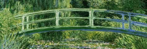 Long Widget Aesthetic, Japanese Bridge, Claude Monet Art, Water Lily Pond, Monet Art, Twitter Header Pictures, Twitter Header Aesthetic, Cute Headers, Monet Paintings