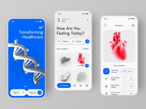 Medical App, Healthcare Technology, Health App, Mobile Technology, App Ui Design, Mobile App Design, App Development Companies, Mobile Design, Mobile Apps