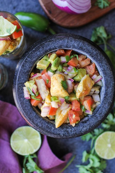 Halibut Ceviche Recipe, Halibut Ceviche, Peruvian Ceviche, Street Recipes, Protein Meat, Seafood Mix, Ceviche Recipe, Healthy Appetizer, Peruvian Food