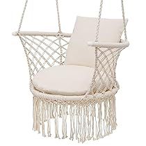 Outdoor Macrame, Bedroom Hanging Chair, Swing Chair Bedroom, Hanging Rope Chair, Indoor Porch, Macrame Chairs, Macrame Swing, Rope Chair, Bedroom Patio