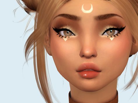 Saruin's Moon Stickers Moles On Face, Moon Stickers, Sims 4 Cc Eyes, Moon Set, Makeup Cc, Pretty Mermaids, Mermaid Leggings, Sims 4 Cc Makeup, Sims 4 Body Mods