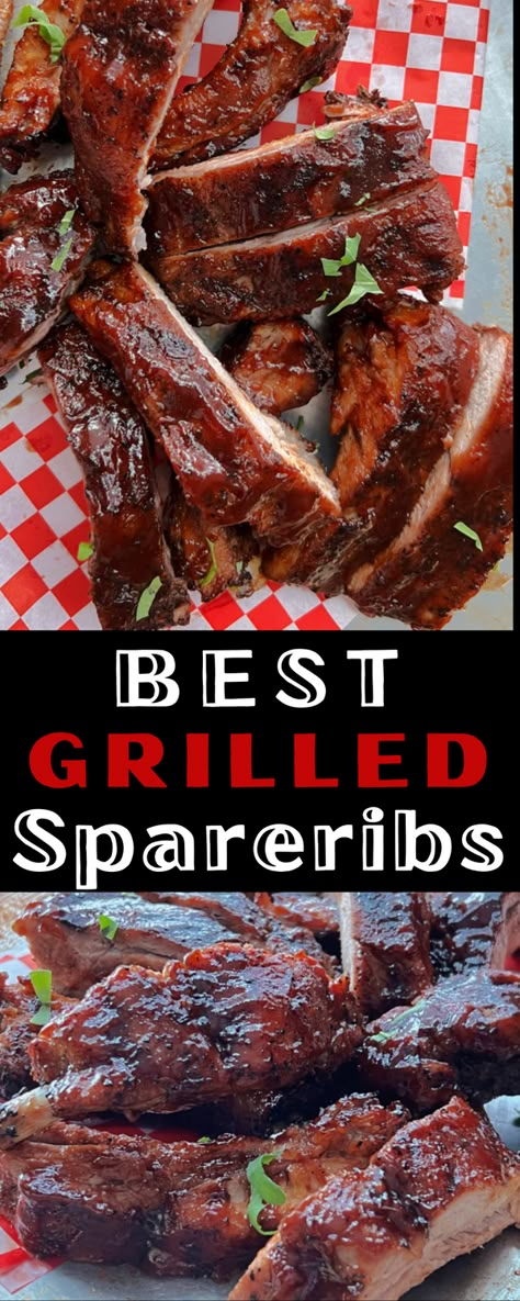 Slow Grilled Ribs, How To Make Spare Ribs, Spare Ribs Bbq, Ribs On Propane Grill, Best Way To Cook Ribs On The Grill, Slow Cooked Ribs On Grill, Slow Cook Ribs On Grill, Pork Ribs Recipe Grilled, Grilled Spare Ribs On Gas Grill