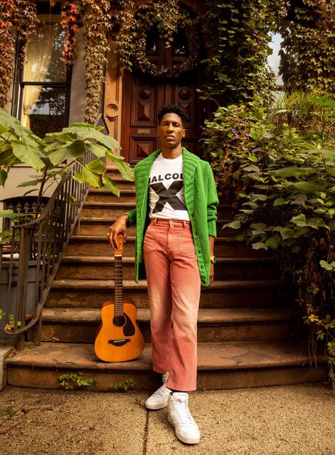 Jon Batiste Style, Ralph Lauren Trousers, Jon Batiste, Good Vibrations, Black Lives Matter Protest, Empire State Of Mind, Stephen Colbert, Music Radio, Music City