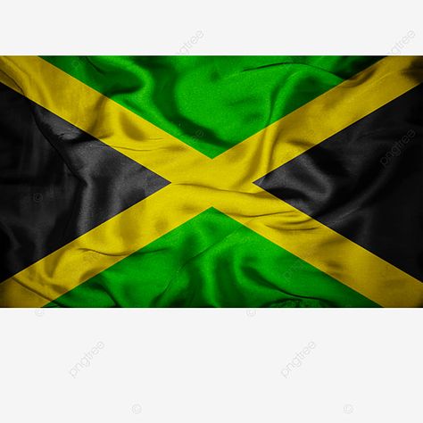 Jamaica Flag, Jamaica, Flag, Fabric, Tela