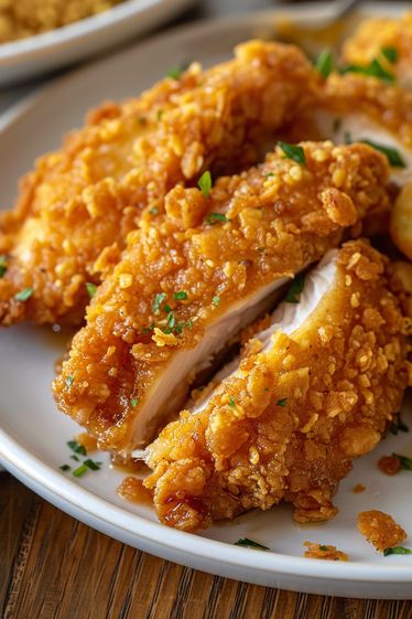 Crispy Ritz Cracker Chicken: Tender chicken baked with a buttery Ritz cracker and Parmesan crust. Try it tonight! Ritz Cracker Chicken, Cracker Chicken, Ritz Cracker, Easy Baked Chicken, Chicken Tender Recipes, Comfort Dishes, Food Therapy, Yummy Comfort Food, Ritz Crackers