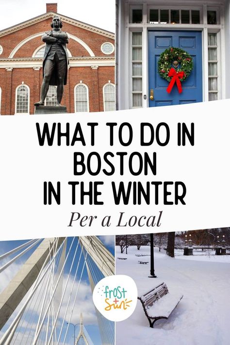 Traveling to Boston in the Winter? Get tips from a local about what to pack and the best things to do in December, January, and February. Boston In December, Boston In Winter, Winter In Boston, Winter Boston, Boston Itinerary, Cheap Vacation Destinations, Boston Winter, Visit Boston, Best Winter Vacations