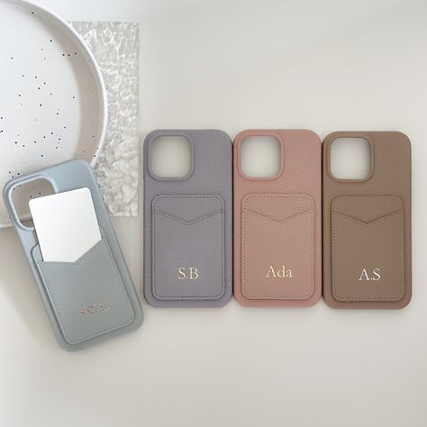 Personalized Card Holder iPhone Case - Hot Press Initial Name Leather Card Holder Case for iPhone 15, 14, 13, 12, 11 Pro, Max, Mini Available Models:  iPhone 15, iPhone 15 Plus, iPhone 15 Pro, iPhone 15 Pro Max, iPhone 14, iPhone 14 Plus, iPhone 14 Pro, iPhone 14 Pro Max, iPhone 13 Pro, iPhone 13 Pro Max, iPhone 13, iPhone 13 mini iPhone 12 Pro, iPhone 12 Pro Max, iPhone 12, iPhone 12 mini,  iPhone 11, iPhone 11 Pro, iPhone 11 Pro Max. Initial Phone Case, Solid Color Personalized Name iPhone Mon Iphone 11 Case With Card Holder, Iphone 13 Cases Aesthetic, Phone Case With Wallet, Classy Iphone Case, Iphone Case With Card Holder, Initial Phone Case, Homemade Gifts For Mom, Phone Case With Card Holder, Best Phone Cases