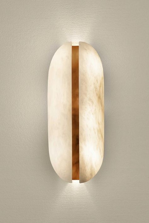 #michelamar #sconce #alabaster Wall Lamp Design, Crystal Palace, Light Installation, Lighting Collections, Lamp Design, Wall Lamp, Wall Sconces, Amber, Wall Lights